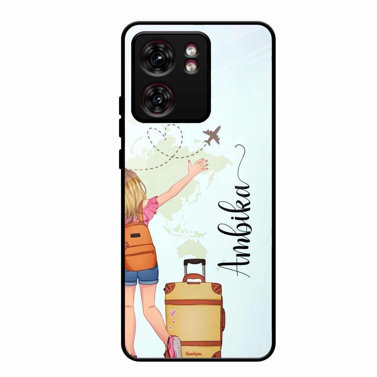 Travel Glossy Metal Case Cover For Motorola Edge 40