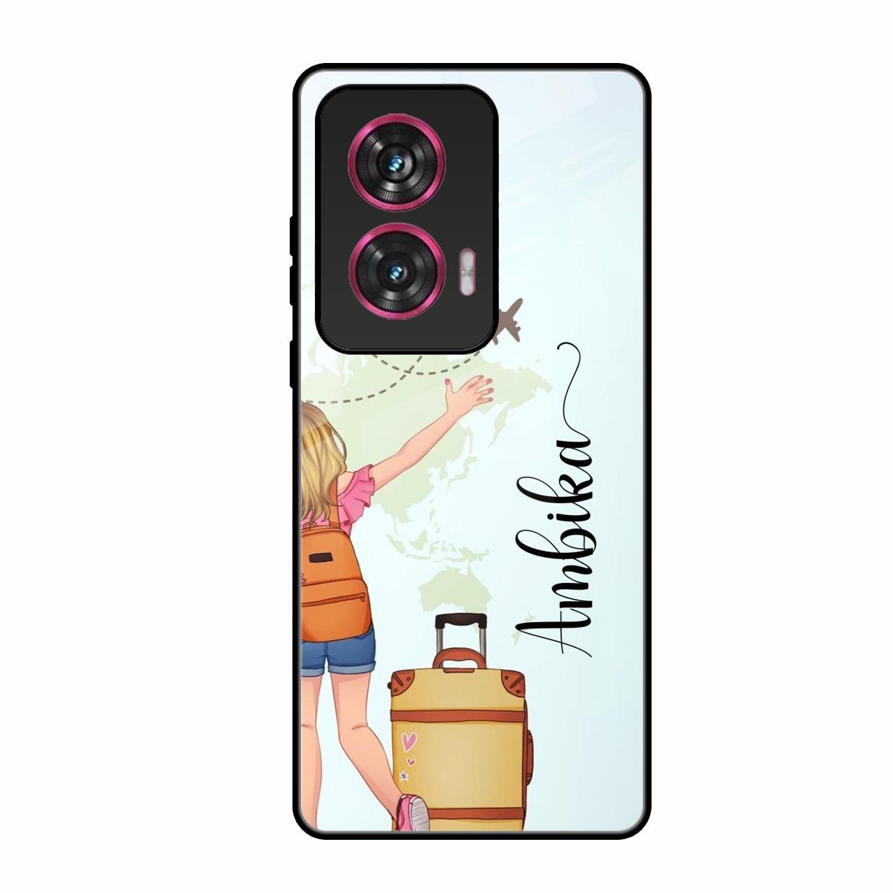 Travel Glossy Metal Case Cover For Motorola Edge 50 Fusion 5G