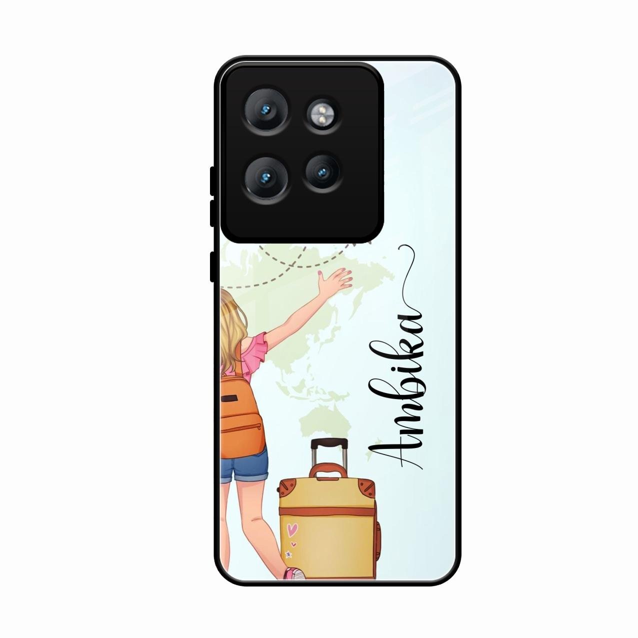 Travel Glossy Metal Case Cover For Motorola Edge 50 Neo