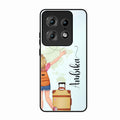 Travel Glossy Metal Case Cover For Motorola Edge 50 Pro