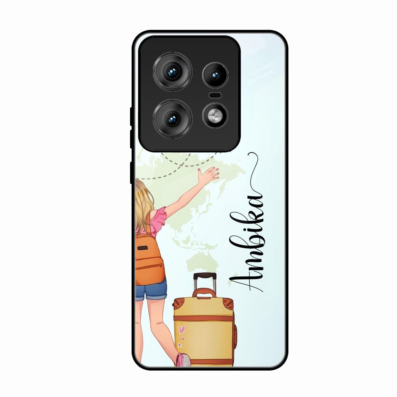 Travel Glossy Metal Case Cover For Motorola Edge 50 Pro