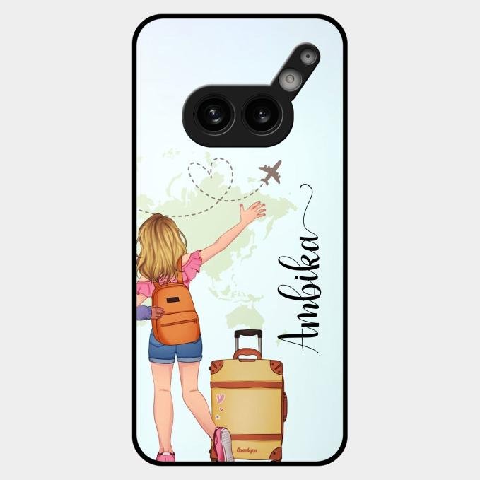 Travel Glossy Metal Case Cover For Nothing Phone 2A Plus