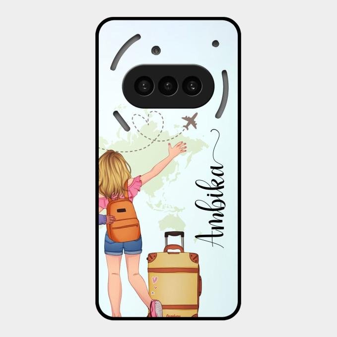 Travel Glossy Metal Case Cover For Nothing Phone 3A 5G