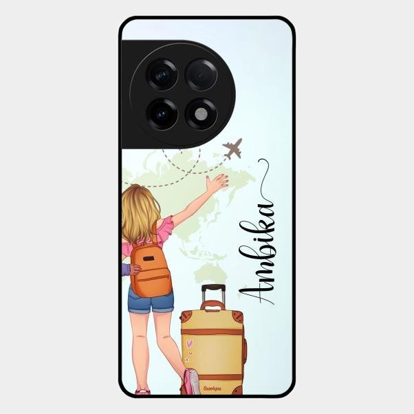 Travel Glossy Metal Case Cover For Oneplus 11R 5G