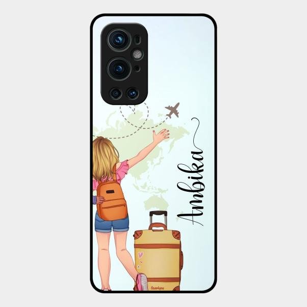 Travel Glossy Metal Case Cover For Oneplus 9 Pro 5G