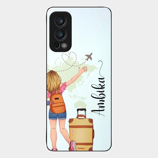 Travel Glossy Metal Case Cover For Oneplus Nord 2 5G