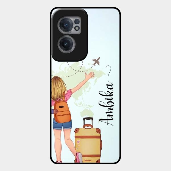 Travel Glossy Metal Case Cover For Oneplus Nord Ce 2 5G