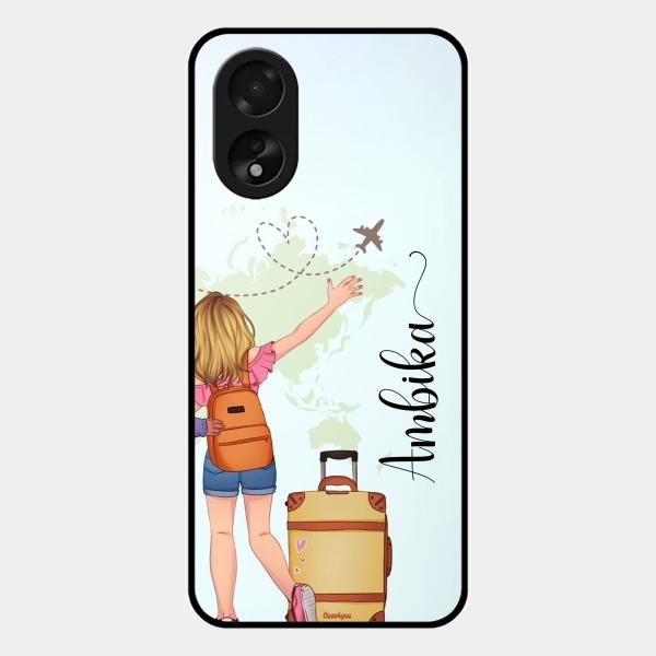 Travel Glossy Metal Case Cover For Oppo A38