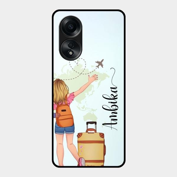 Travel Glossy Metal Case Cover For Oppo A58
