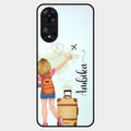 Travel Glossy Metal Case Cover For Oppo A78 5G