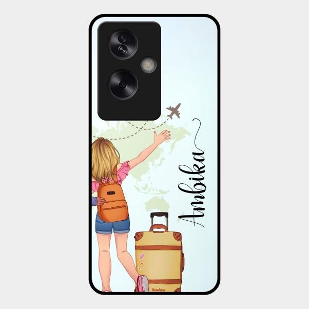 Travel Glossy Metal Case Cover For Oppo A79 5G