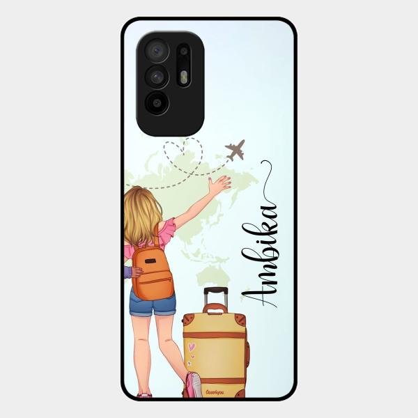 Travel Glossy Metal Case Cover For Oppo F19 Pro Plus 5G