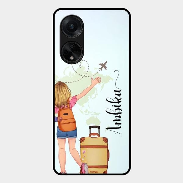 Travel Glossy Metal Case Cover For Oppo F23 5G