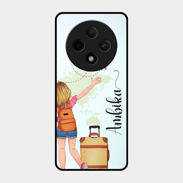 Travel Glossy Metal Case Cover For Oppo F27 Pro Plus 5G