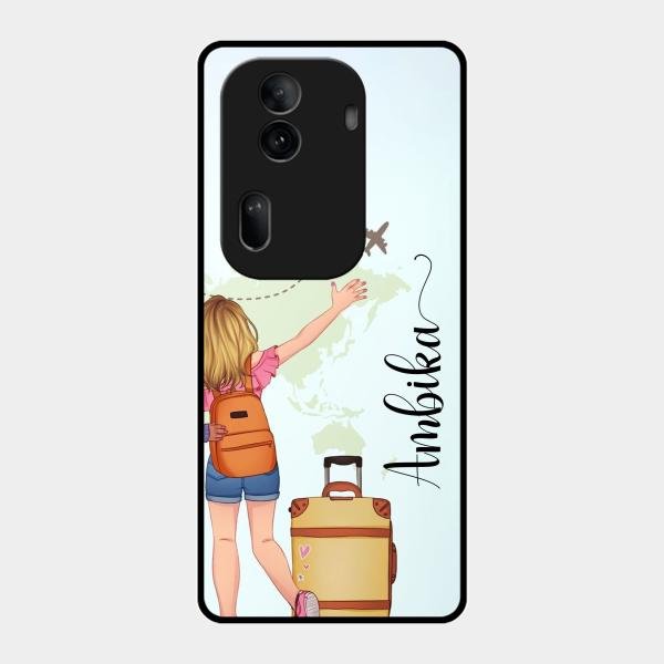 Travel Glossy Metal Case Cover For Oppo Reno 11 Pro 5G