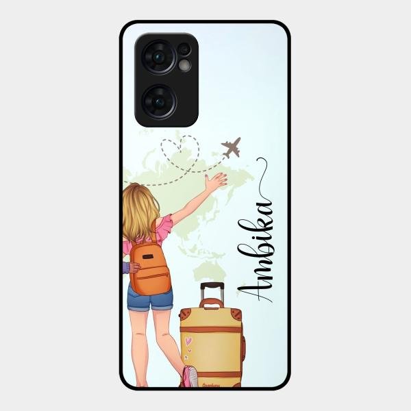 Travel Glossy Metal Case Cover For Oppo Reno 7 5G