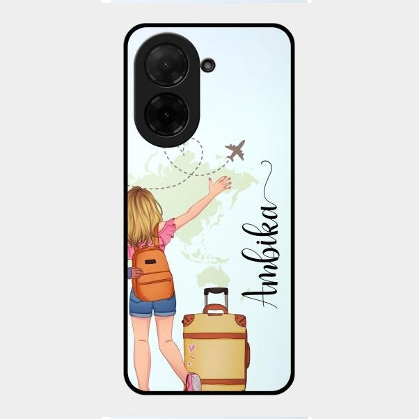 Travel Glossy Metal Case Cover For Poco C71