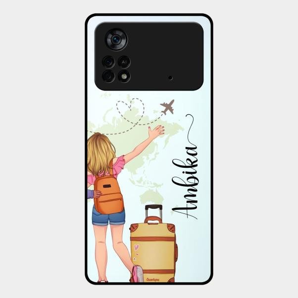 Travel Glossy Metal Case Cover For Poco X4 Pro 5G