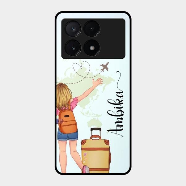 Travel Glossy Metal Case Cover For Poco X6 Pro 5G