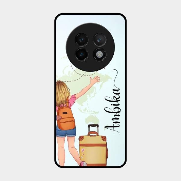 Travel Glossy Metal Case Cover For Realme 13 Plus 5G