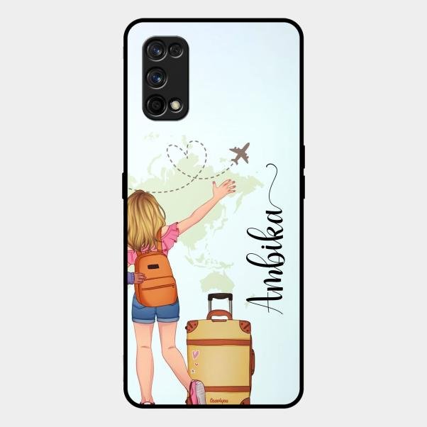 Travel Glossy Metal Case Cover For Realme 7 Pro