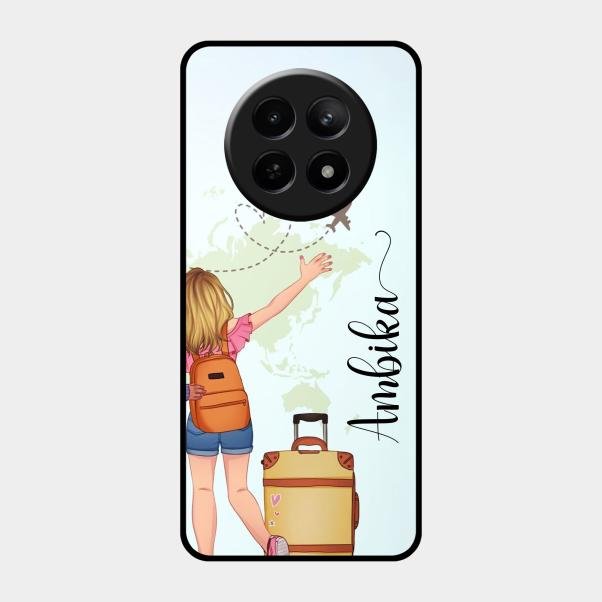 Travel Glossy Metal Case Cover For Realme C65 5G