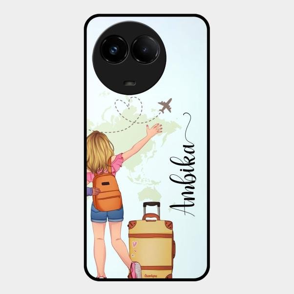 Travel Glossy Metal Case Cover For Realme C67 5G