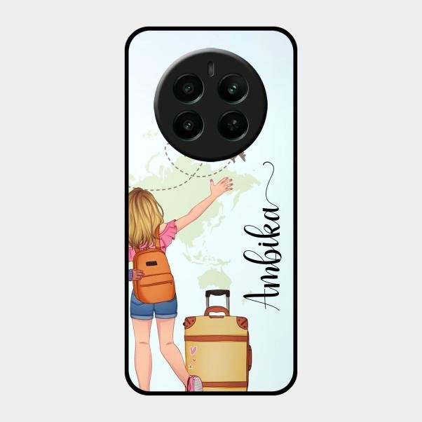 Travel Glossy Metal Case Cover For Realme Narzo 70 5G