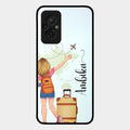 Travel Glossy Metal Case Cover For Redmi 11 Prime 4G