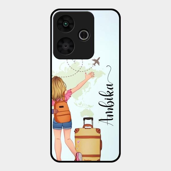 Travel Glossy Metal Case Cover For Redmi 13 5G