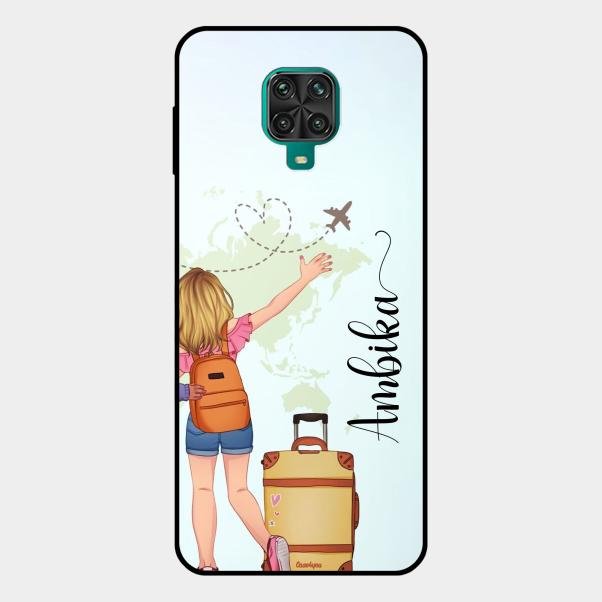 Travel Glossy Metal Case Cover For Redmi Note 10 Lite