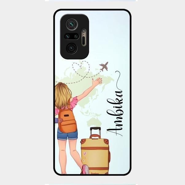 Travel Glossy Metal Case Cover For Redmi Note 10 Pro