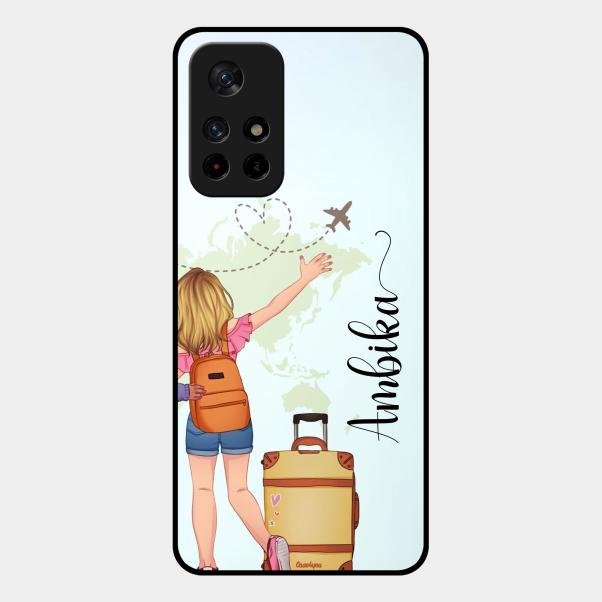 Travel Glossy Metal Case Cover For Redmi Note 11T 5G