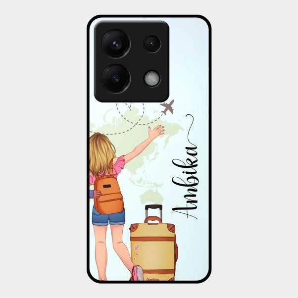 Travel Glossy Metal Case Cover For Redmi Note 13 Pro 5G