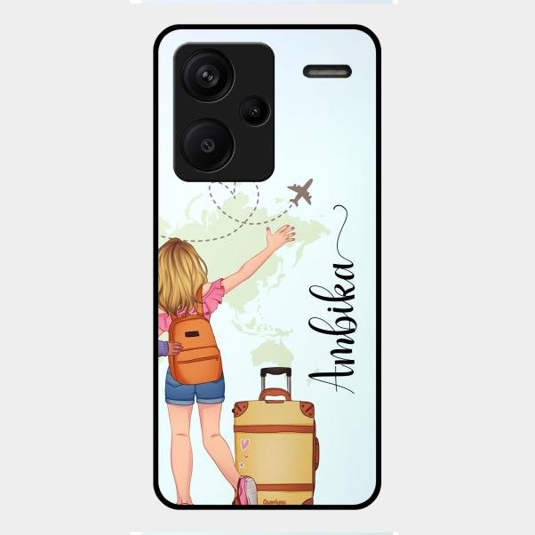 Travel Glossy Metal Case Cover For Redmi Note 13 Pro Plus 5G