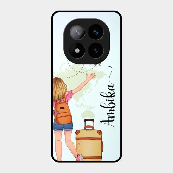 Travel Glossy Metal Case Cover For Redmi Note 14 Pro Plus 5G
