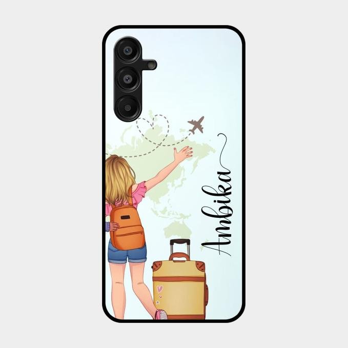 Travel Glossy Metal Case Cover For Samsung Galaxy A16 5G