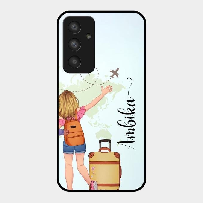 Travel Glossy Metal Case Cover For Samsung Galaxy A54 5G