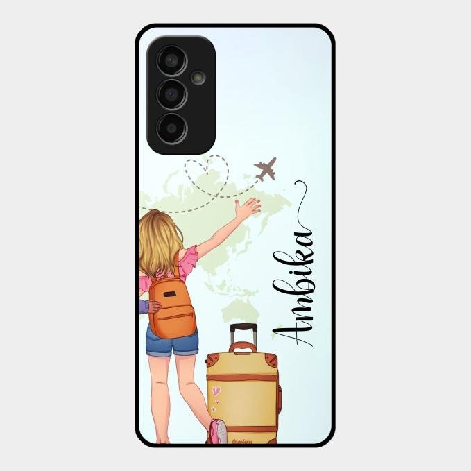 Travel Glossy Metal Case Cover For Samsung Galaxy F13