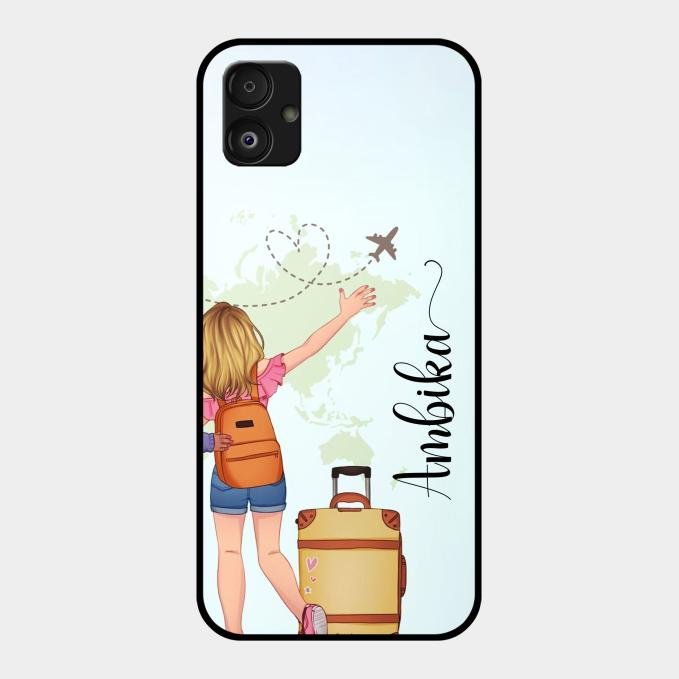 Travel Glossy Metal Case Cover For Samsung Galaxy F14 5G
