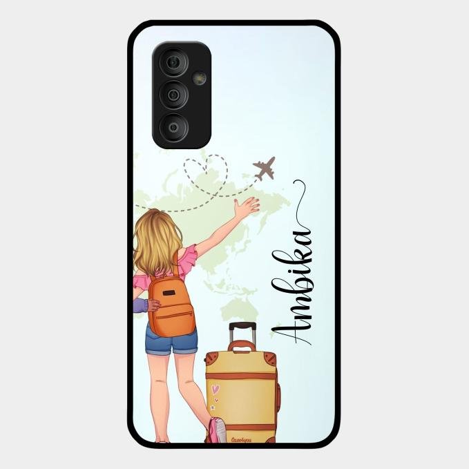 Travel Glossy Metal Case Cover For Samsung Galaxy F23 5G