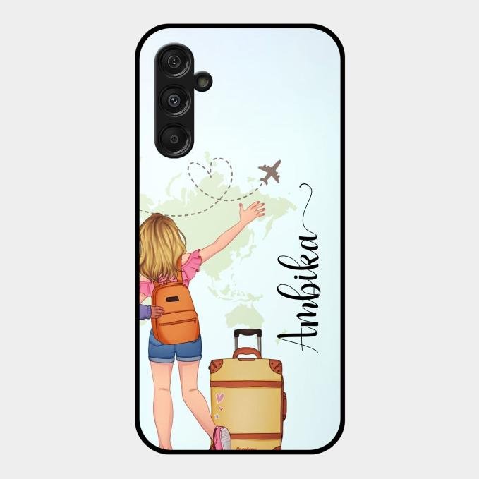 Travel Glossy Metal Case Cover For Samsung Galaxy F34 5G
