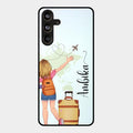 Travel Glossy Metal Case Cover For Samsung Galaxy M55 5G