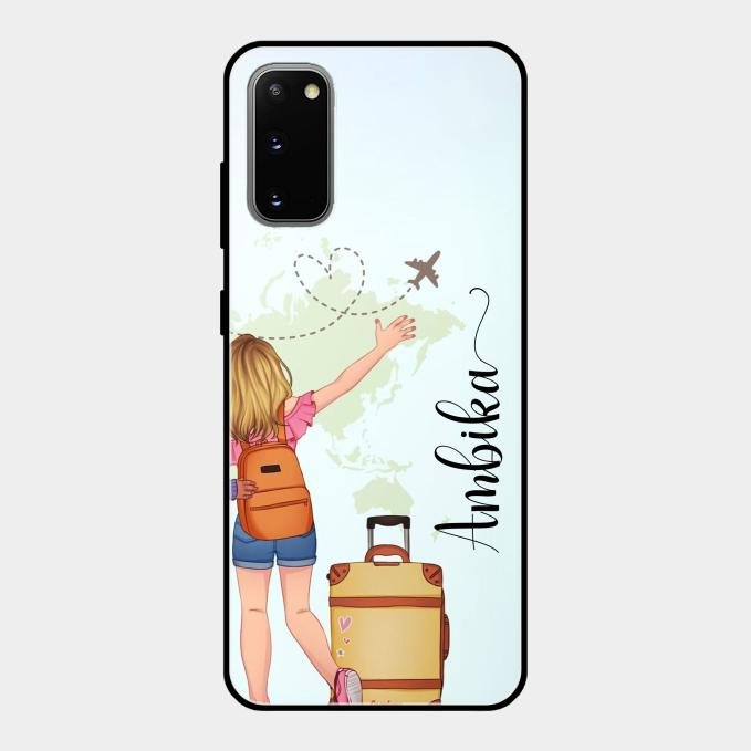 Travel Glossy Metal Case Cover For Samsung Galaxy S20