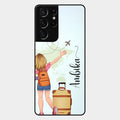 Travel Glossy Metal Case Cover For Samsung Galaxy S21 Ultra