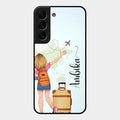 Travel Glossy Metal Case Cover For Samsung Galaxy S22 Plus 5G