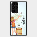 Travel Glossy Metal Case Cover For Samsung Galaxy S22 Ultra 5G