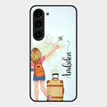 Travel Glossy Metal Case Cover For Samsung Galaxy S23 5G