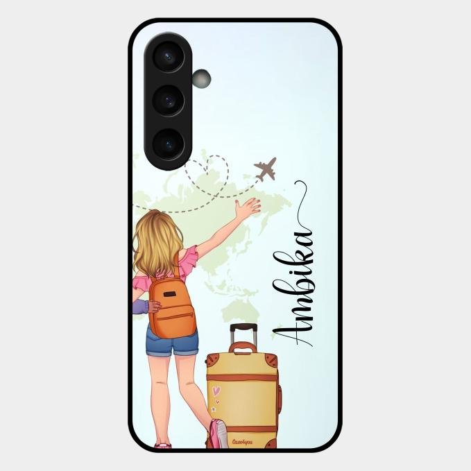 Travel Glossy Metal Case Cover For Samsung Galaxy S23 Fe 5G
