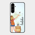 Travel Glossy Metal Case Cover For Samsung Galaxy S24 Plus 5G